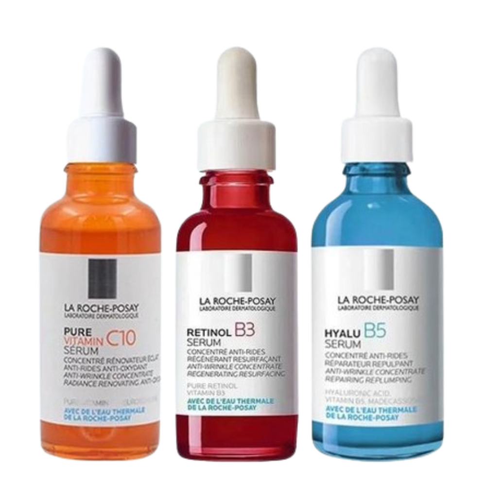 La Roche Vitamin C10, Hyaluronic Acid B5, and Retinol Serum (Set of 3)